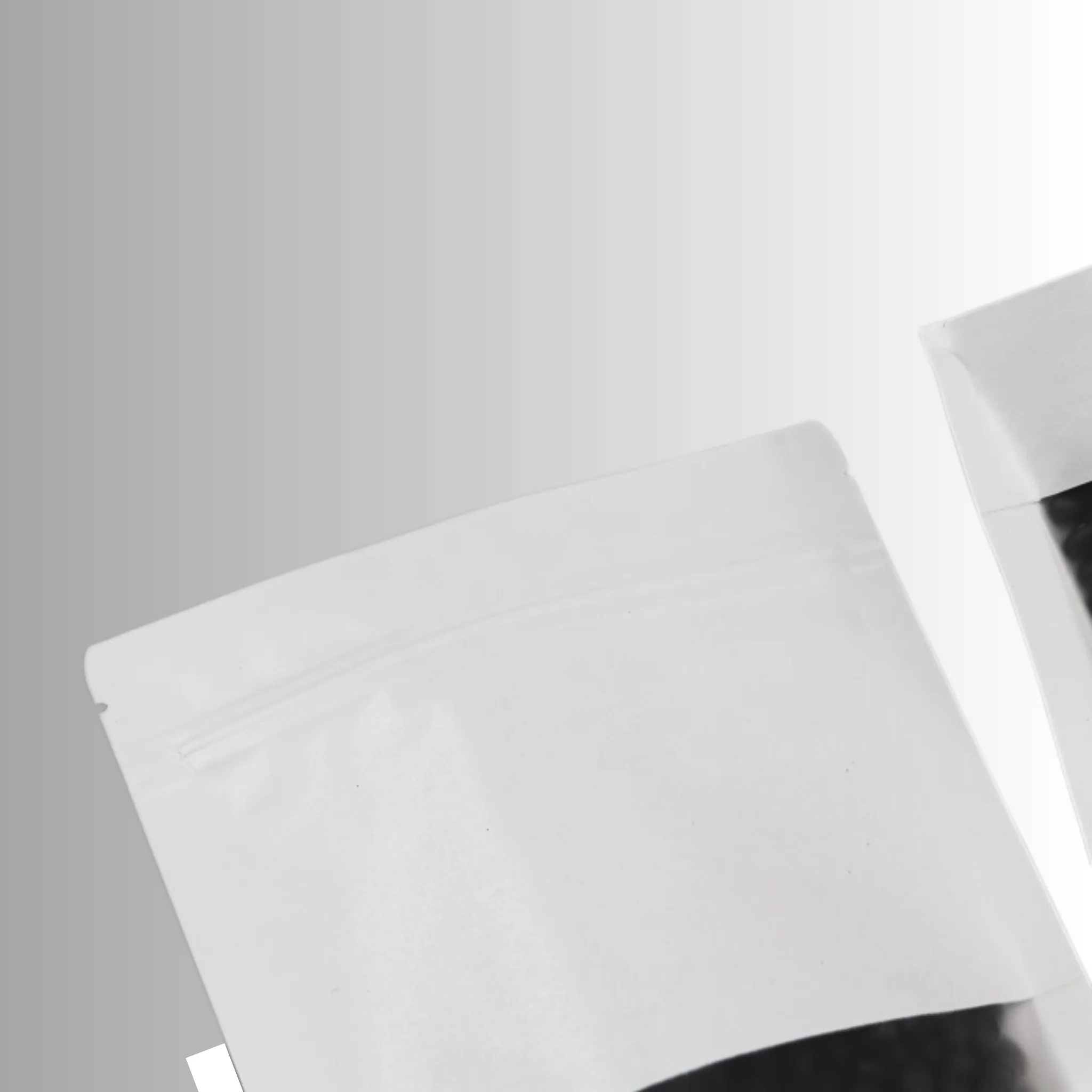 Premium 120 x 200mm   40mm Resealable Zip Lock Stand Up White Kraft Paper Bag