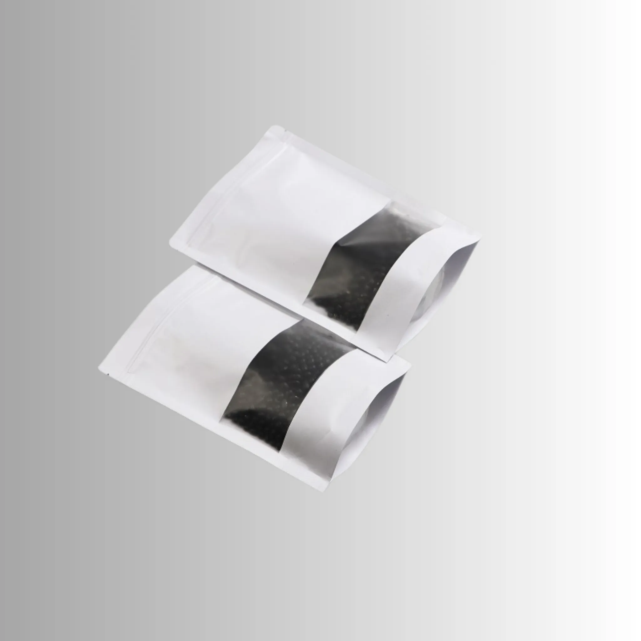 Premium 120 x 200mm   40mm Resealable Zip Lock Stand Up White Kraft Paper Bag