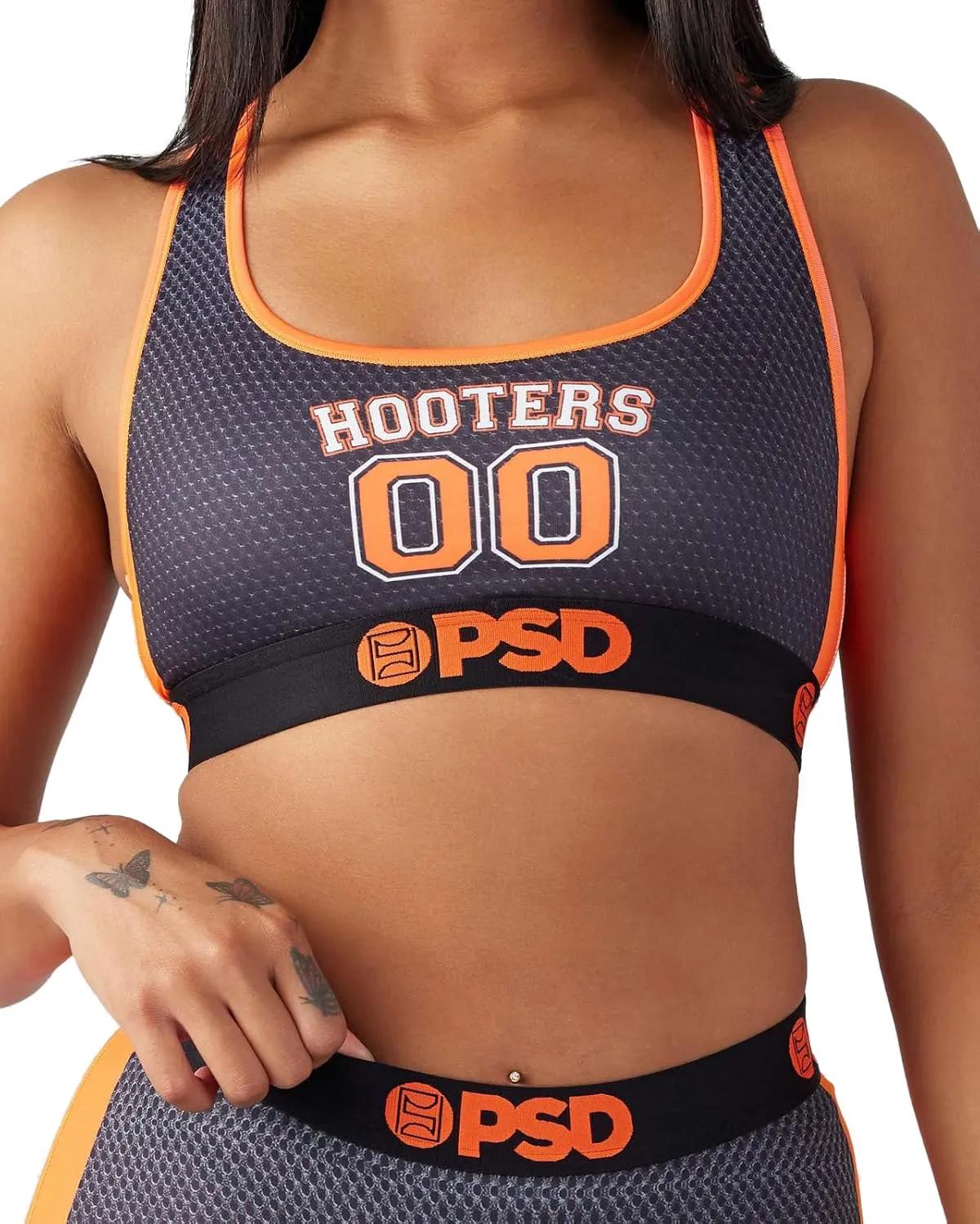PSD Women's Hooters Sports Bra - Racerback Sports Bras for Women with Breathable Microfiber Fabric