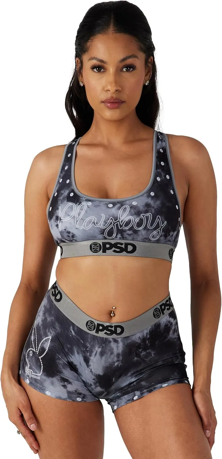 PSD Women's Playboy Sports Bra - Racerback Sports Bras for Women with Breathable Microfiber Fabric