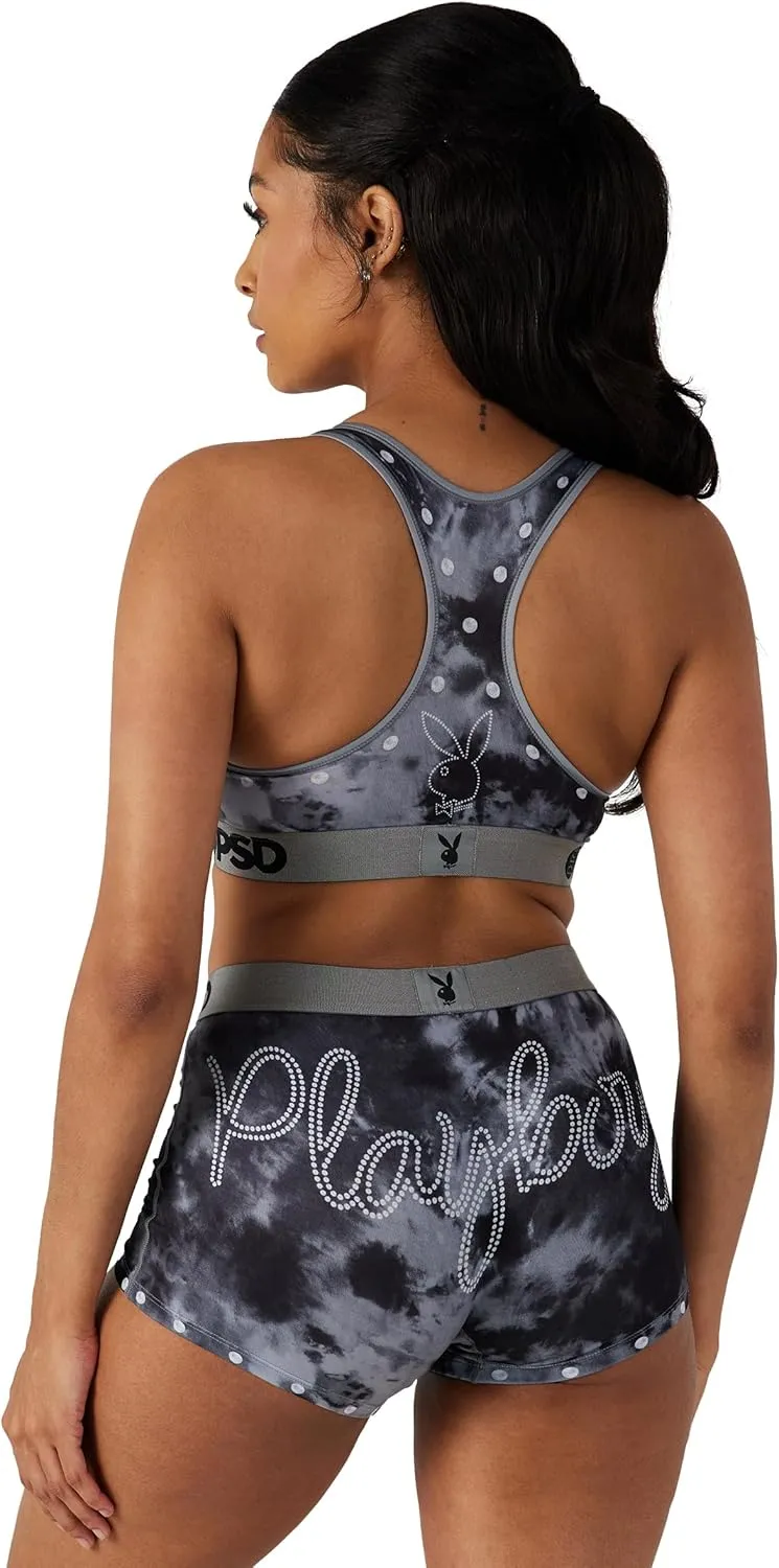 PSD Women's Playboy Sports Bra - Racerback Sports Bras for Women with Breathable Microfiber Fabric