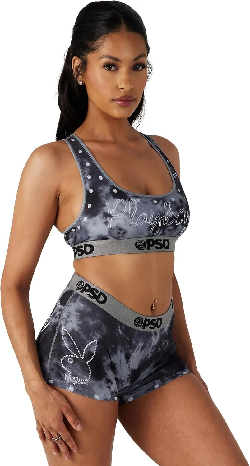 PSD Women's Playboy Sports Bra - Racerback Sports Bras for Women with Breathable Microfiber Fabric