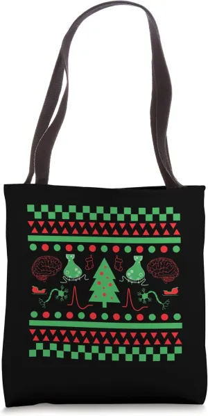 Psych Ugly Christmas Sweater - Neuroscience Ugly Sweater Tote Bag