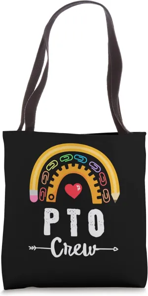 PTO Crew Parent School Volunteer Board Mom Parent Teacher Tote Bag