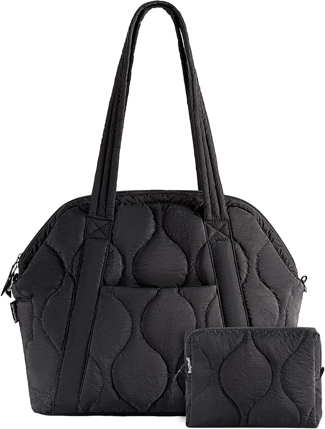 Puffer Tote Bag for Women - Large Quilted Tote Bag Soft Puffy Hobo Handbags Bag for Laptop Crossbody Bag Puff Purse