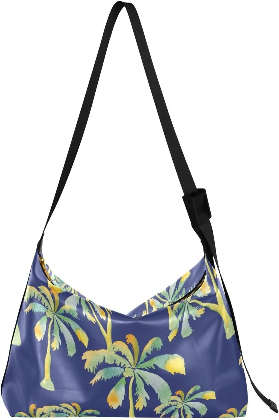 Purple Angrey Sea Animal Shoulder Bag for Women Man PU Leather Crossbody Bag with Adjustable Strap