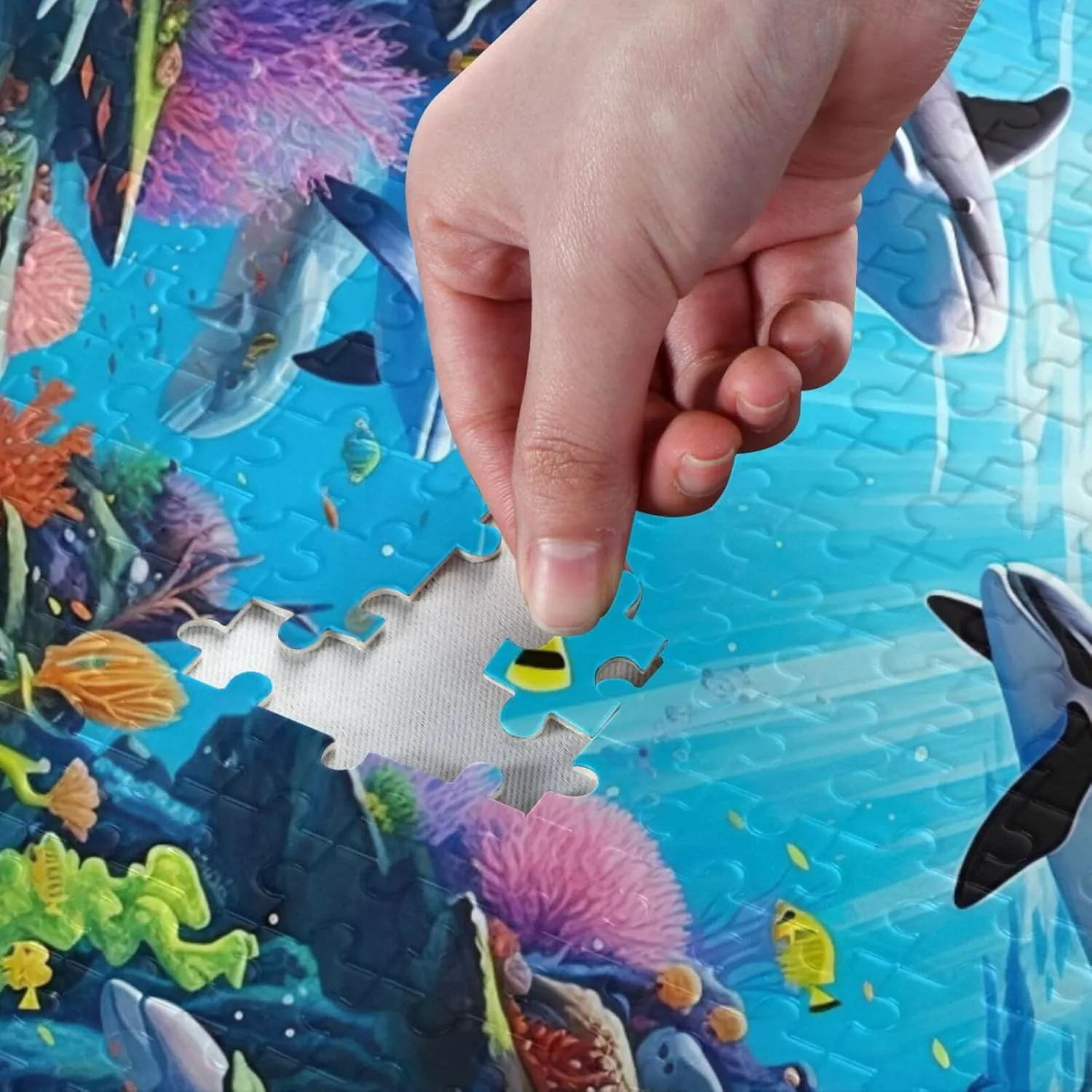 Puzzles for Adults 1000 Piece Whales Dolphin Fish Undersea Jigsaw Puzzles Kids Game Toys Gift Home Decor 202A2482
