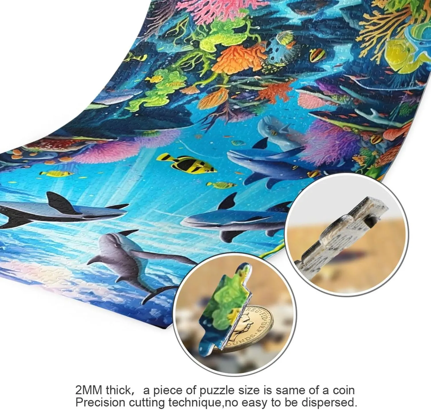 Puzzles for Adults 1000 Piece Whales Dolphin Fish Undersea Jigsaw Puzzles Kids Game Toys Gift Home Decor 202A2482