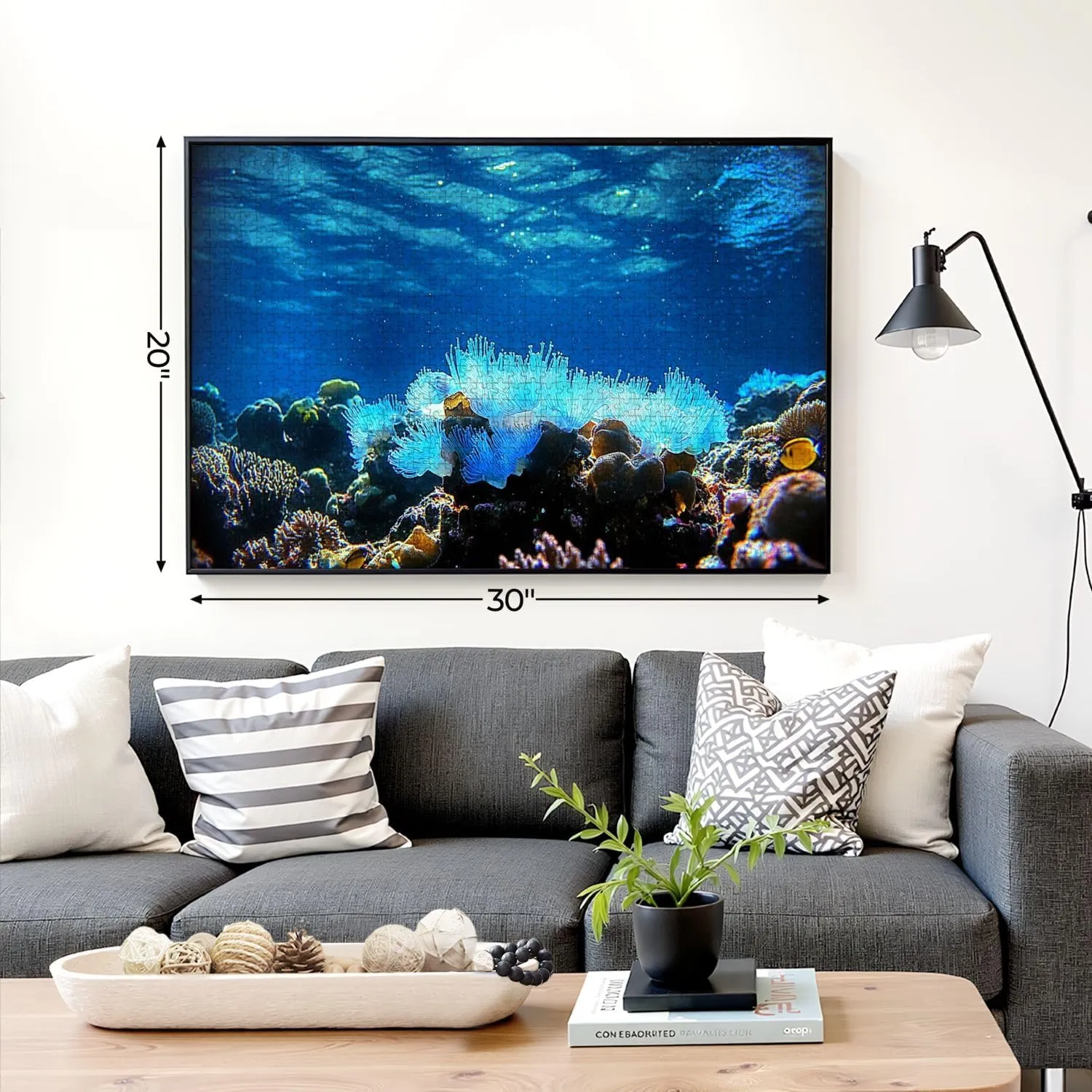 Puzzles for Adults 1000 Pieces Amazing Underwater Tropical Fishes Wooden Jigsaw Puzzles Challenging Fun Educational Family Games Kid Toys Art Work Gift Home Decor