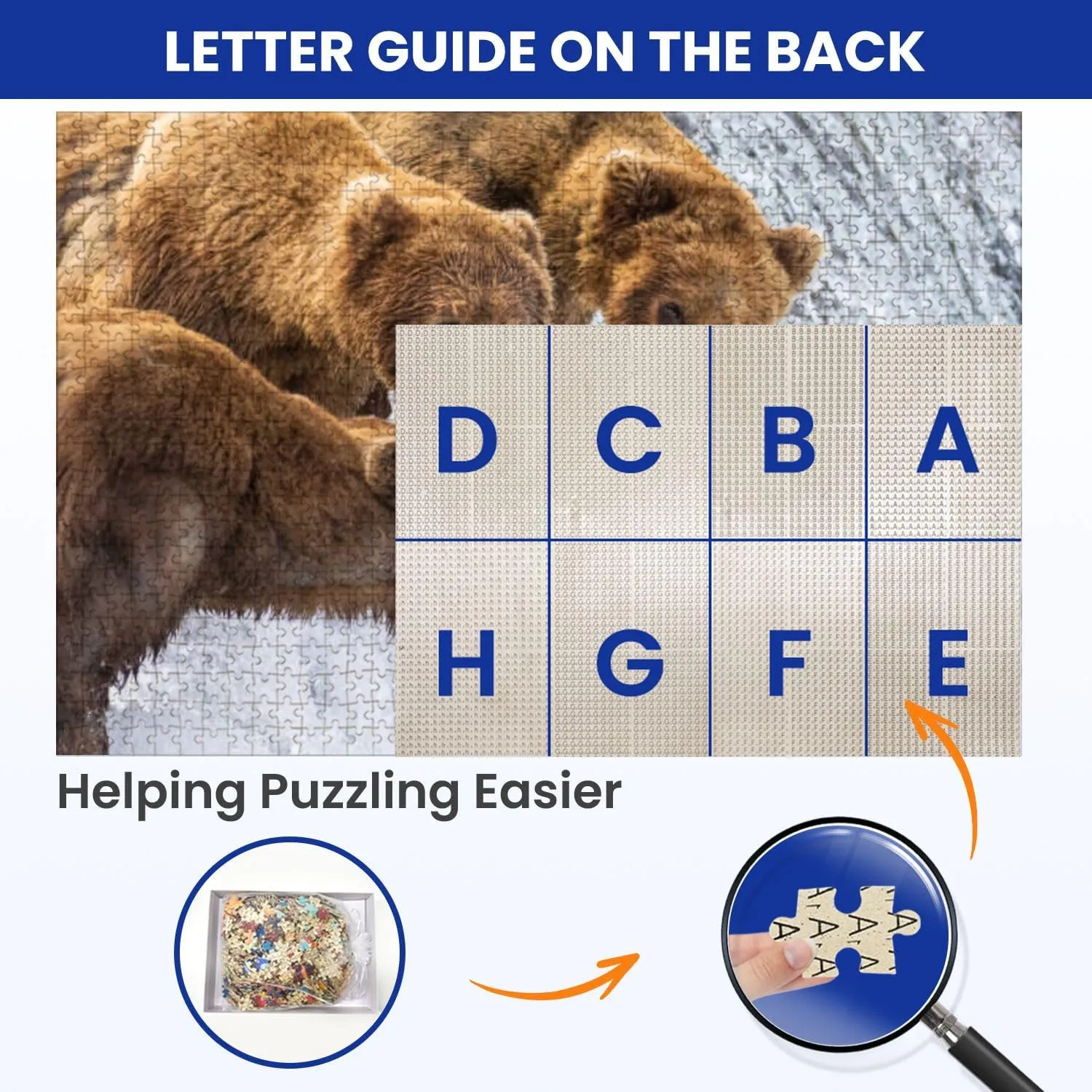 Puzzles for Adults 1000 Pieces Coastal Brown Bear Fishing Katmai Wooden Jigsaw Puzzles Challenging Fun Educational Family Games Kid Toys Art Work Gift Home Decor