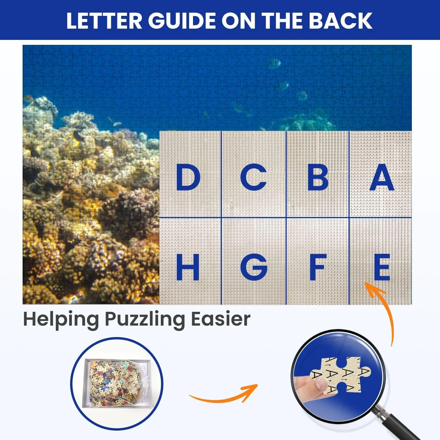 Puzzles for Adults 1000 Pieces Coral Reef Tropical Fish Sunlight Wooden Jigsaw Puzzles Challenging Fun Educational Family Games Kid Toys Art Work Gift Home Decor