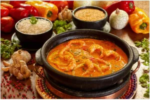 Puzzles for Adults 1000 Pieces Fish Shrimp stew Usually Served Rice mush Traditional Dish Brazilian Wooden Jigsaw Puzzles Challenging Fun Educational Family Games Kid Toys Art Work Gift Home Decor