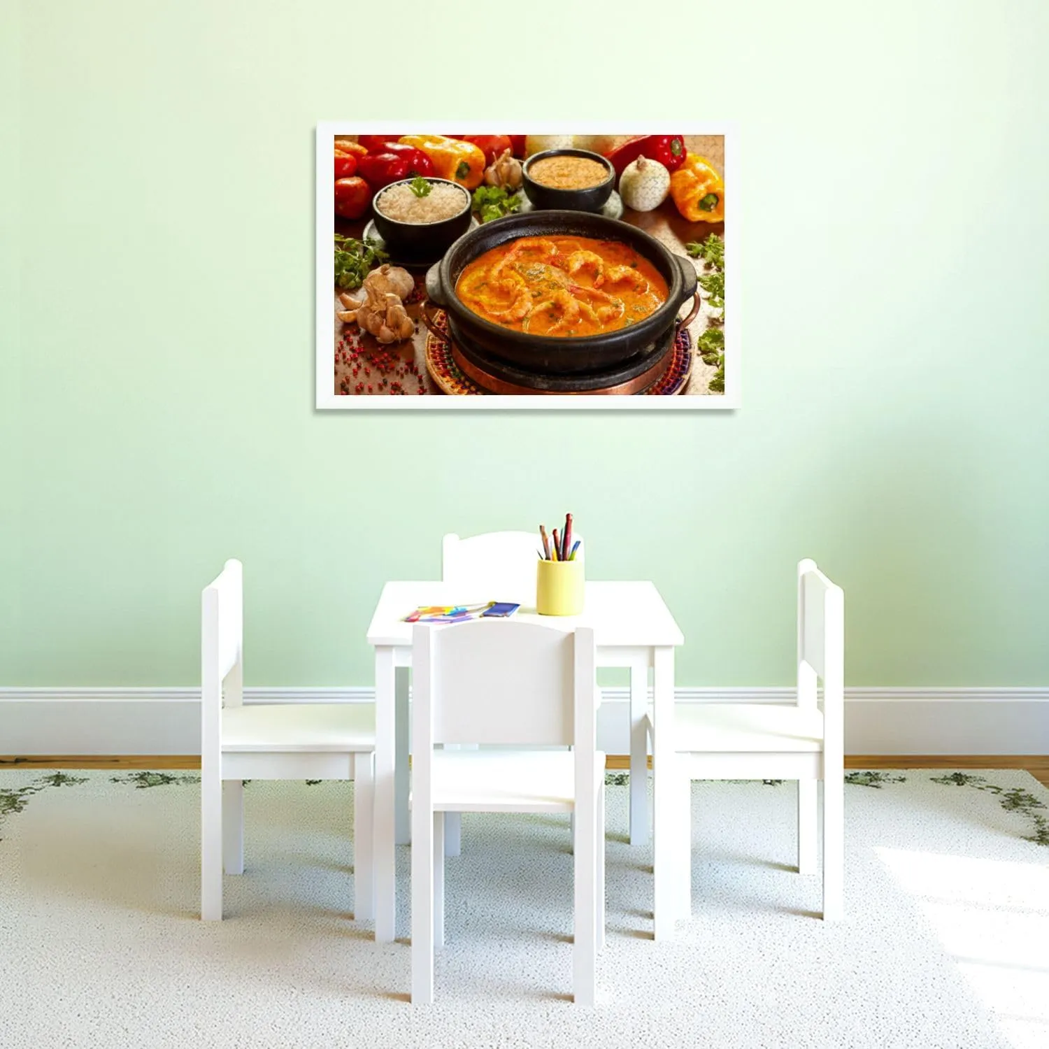 Puzzles for Adults 1000 Pieces Fish Shrimp stew Usually Served Rice mush Traditional Dish Brazilian Wooden Jigsaw Puzzles Challenging Fun Educational Family Games Kid Toys Art Work Gift Home Decor