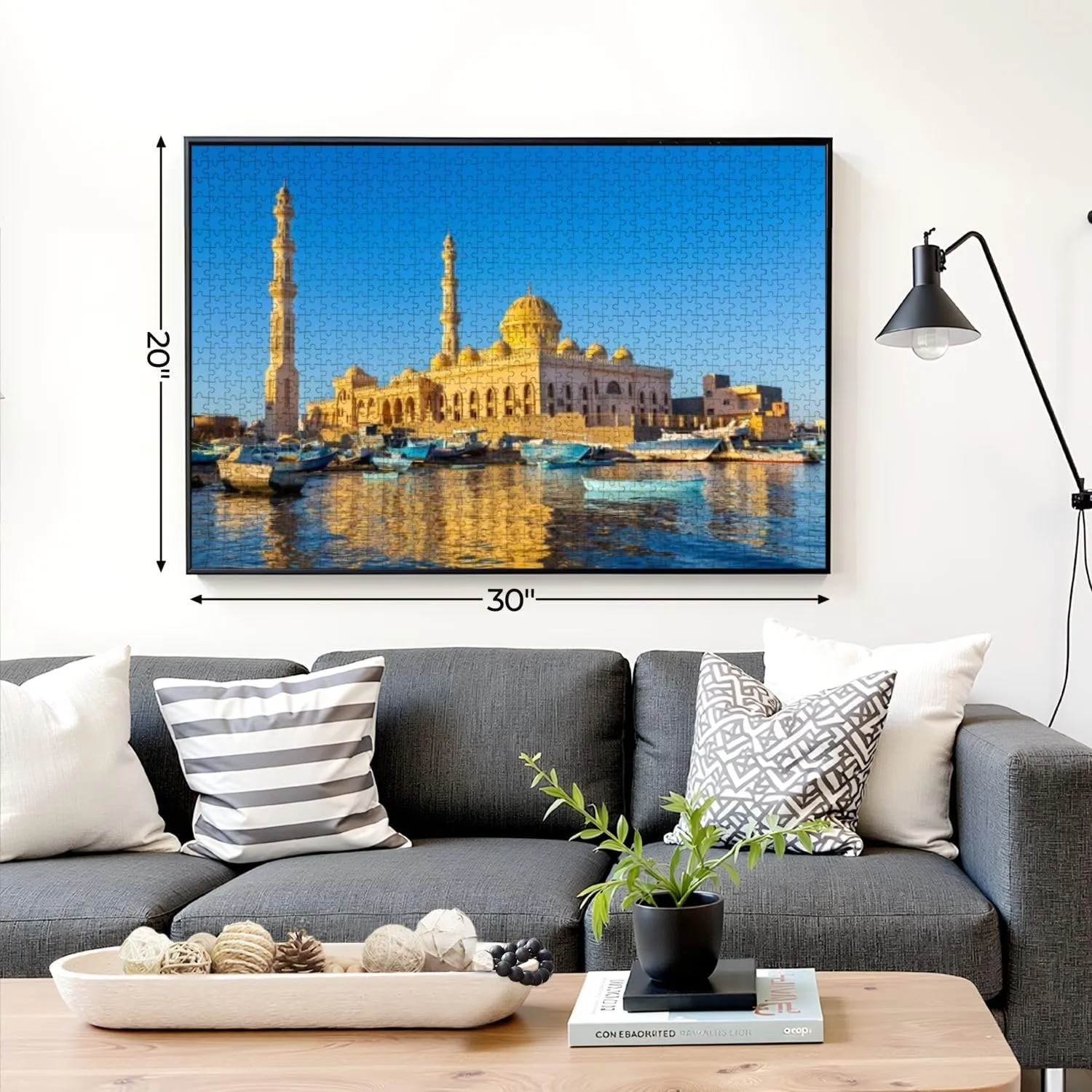 Puzzles for Adults 1000 Pieces Fishing Boats sea Egypt Wooden Jigsaw Puzzles Challenging Fun Educational Family Games Kid Toys Art Work Gift Home Decor