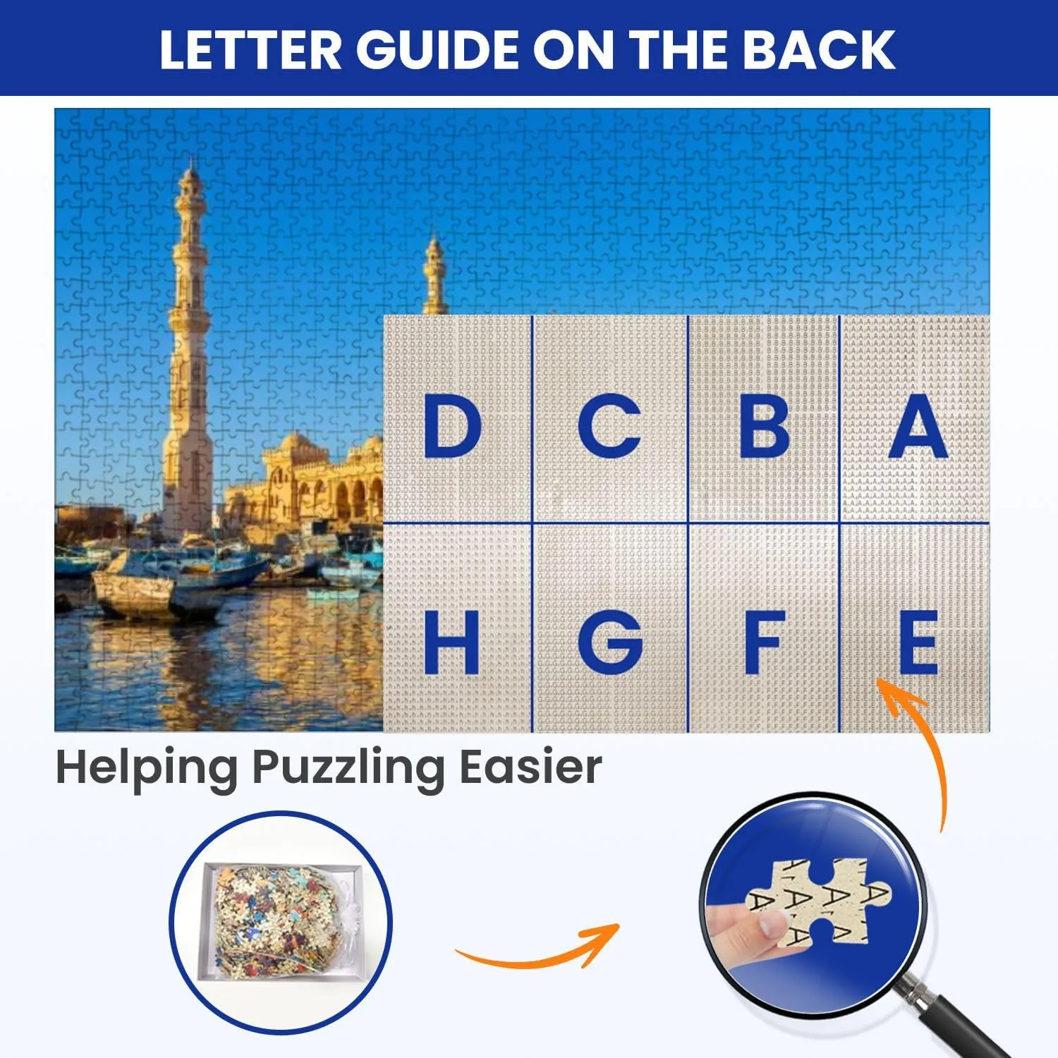Puzzles for Adults 1000 Pieces Fishing Boats sea Egypt Wooden Jigsaw Puzzles Challenging Fun Educational Family Games Kid Toys Art Work Gift Home Decor
