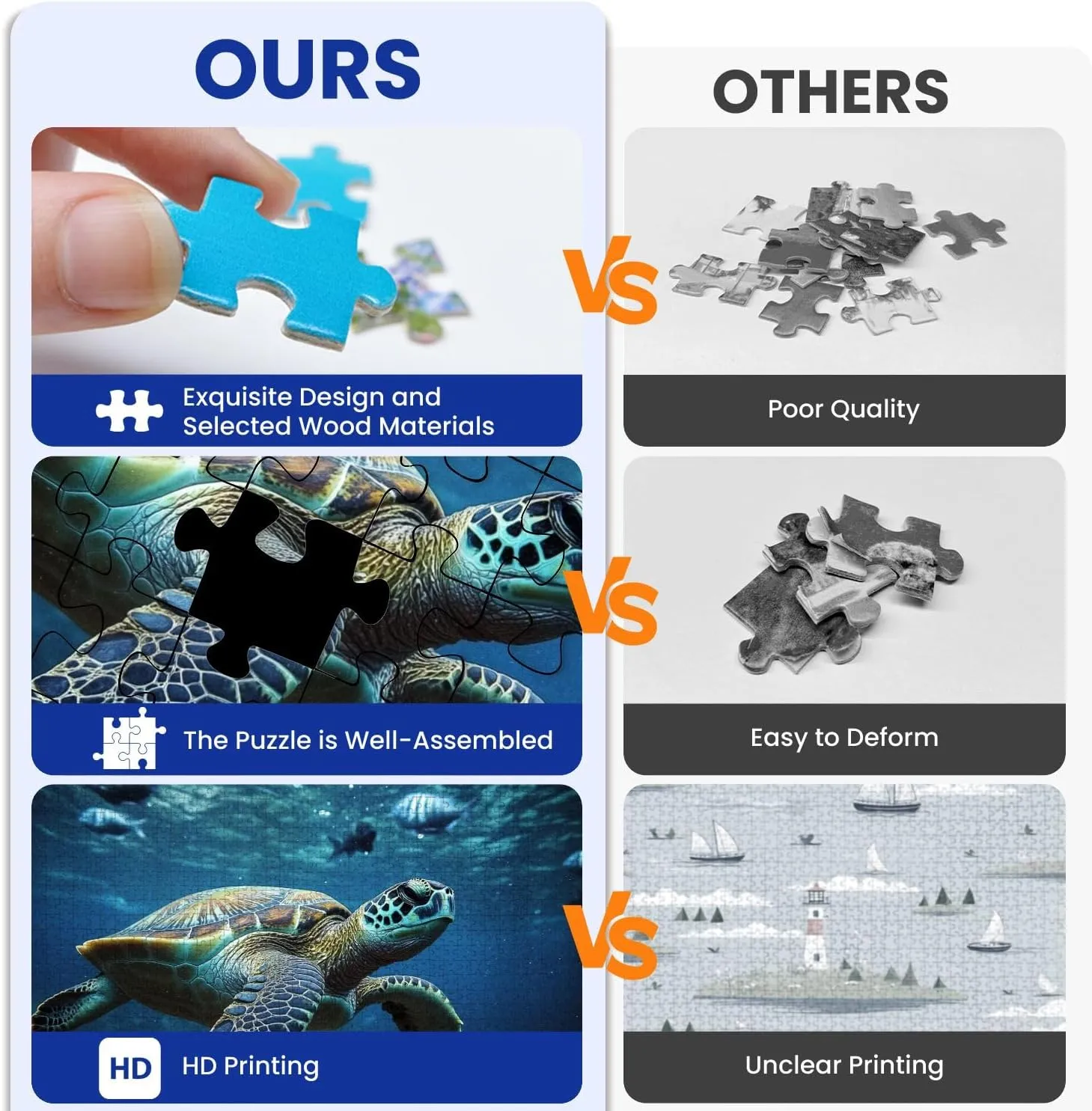 Puzzles for Adults 1000 Pieces Green sea Turtle Sergeant Major Fish Underwater Wooden Jigsaw Puzzles Challenging Fun Educational Family Games Kid Toys Art Work Gift Home Decor