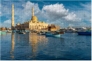Puzzles for Adults 1000 Pieces Hurghada Reflecting red sea Fishing Boats Sunset Wooden Jigsaw Puzzles Challenging Fun Educational Family Games Kid Toys Art Work Gift Home Decor