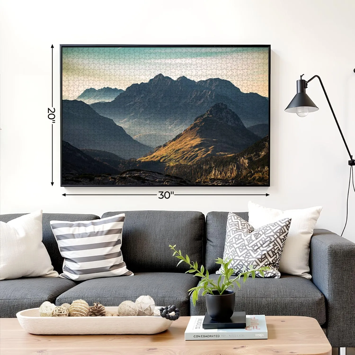 Puzzles for Adults 1000 Pieces Late Autumn Sunset Alpine Pastures Mountains Austria Wooden Jigsaw Puzzles Challenging Fun Educational Family Games Kid Toys Art Work Gift Home Decor