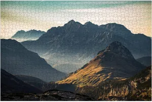 Puzzles for Adults 1000 Pieces Late Autumn Sunset Alpine Pastures Mountains Austria Wooden Jigsaw Puzzles Challenging Fun Educational Family Games Kid Toys Art Work Gift Home Decor