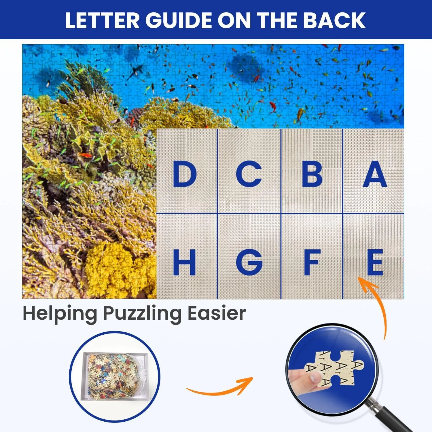 Puzzles for Adults 1000 Pieces School Fishes Goral Garden Red Sea Wooden Jigsaw Puzzles Challenging Fun Educational Family Games Kid Toys Art Work Gift Home Decor