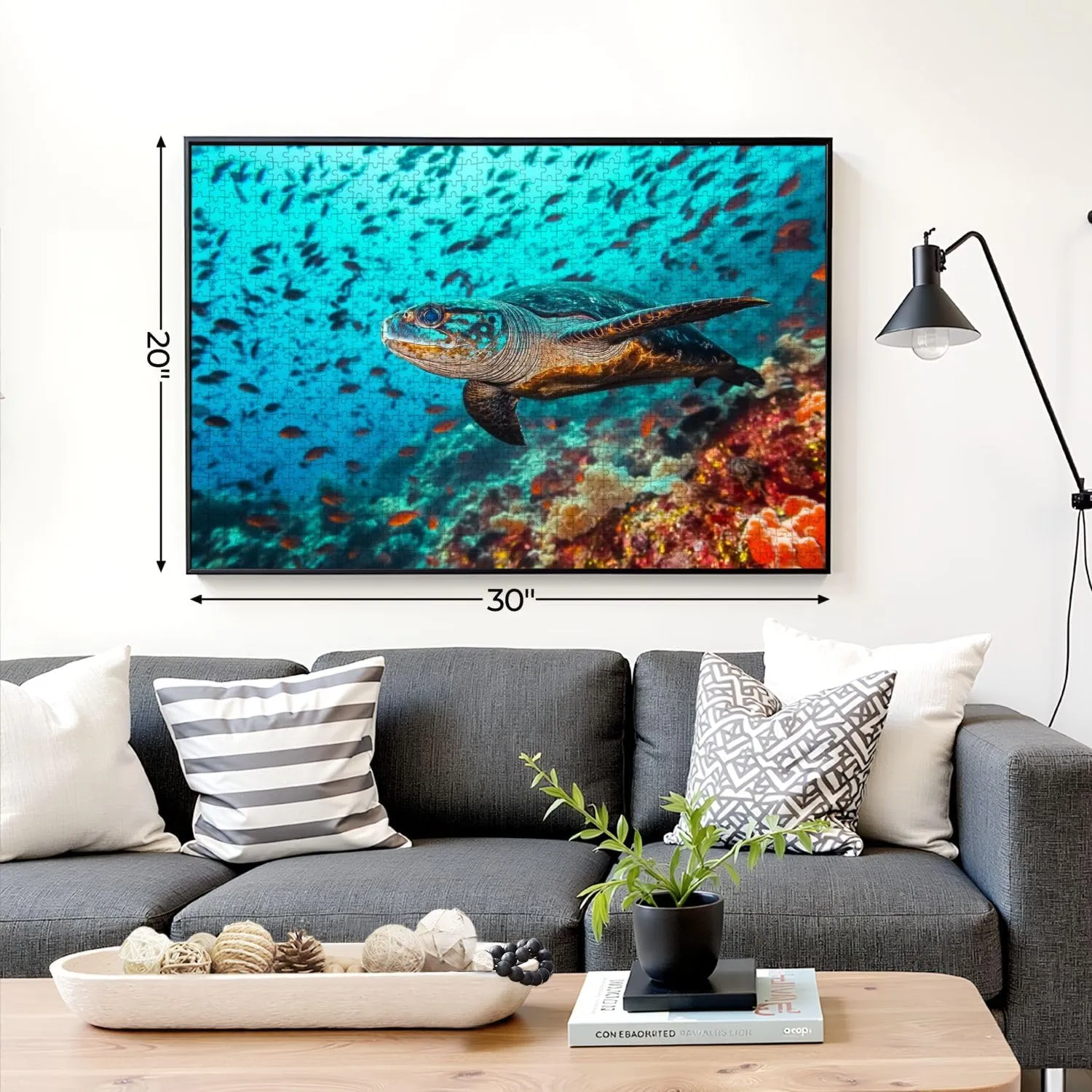 Puzzles for Adults 1000 Pieces Turtle Tons Fish Wooden Jigsaw Puzzles Challenging Fun Educational Family Games Kid Toys Art Work Gift Home Decor