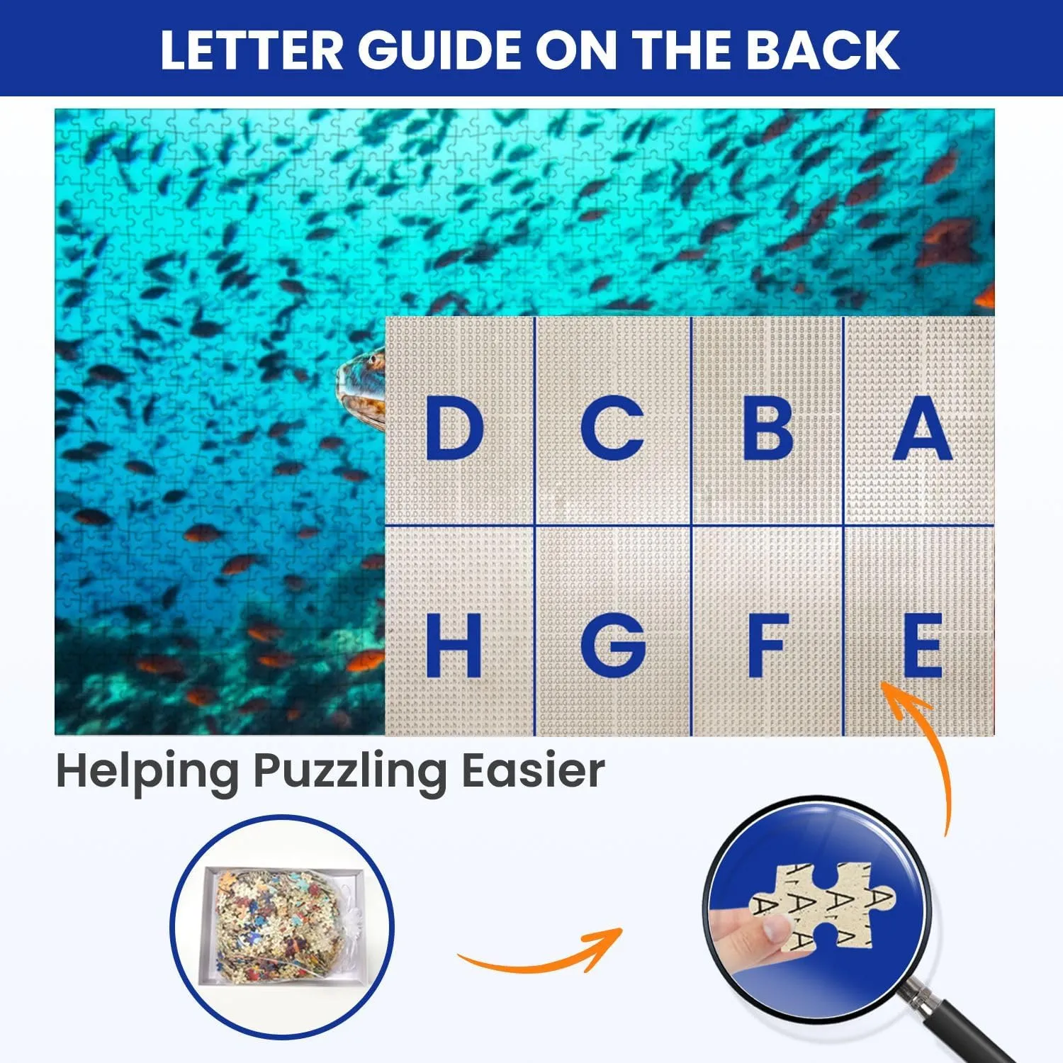 Puzzles for Adults 1000 Pieces Turtle Tons Fish Wooden Jigsaw Puzzles Challenging Fun Educational Family Games Kid Toys Art Work Gift Home Decor