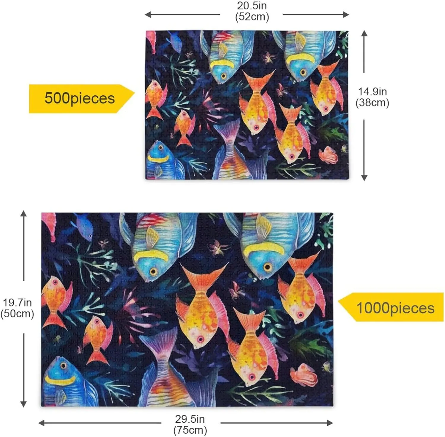 Puzzles for Adults 500 Piece Colorful Tropical Fish Jigsaw Puzzles Kids Toy Game Gift 202A2614