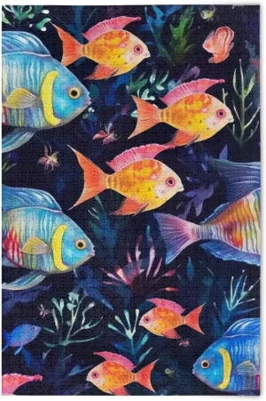 Puzzles for Adults 500 Piece Colorful Tropical Fish Jigsaw Puzzles Kids Toy Game Gift 202A2614