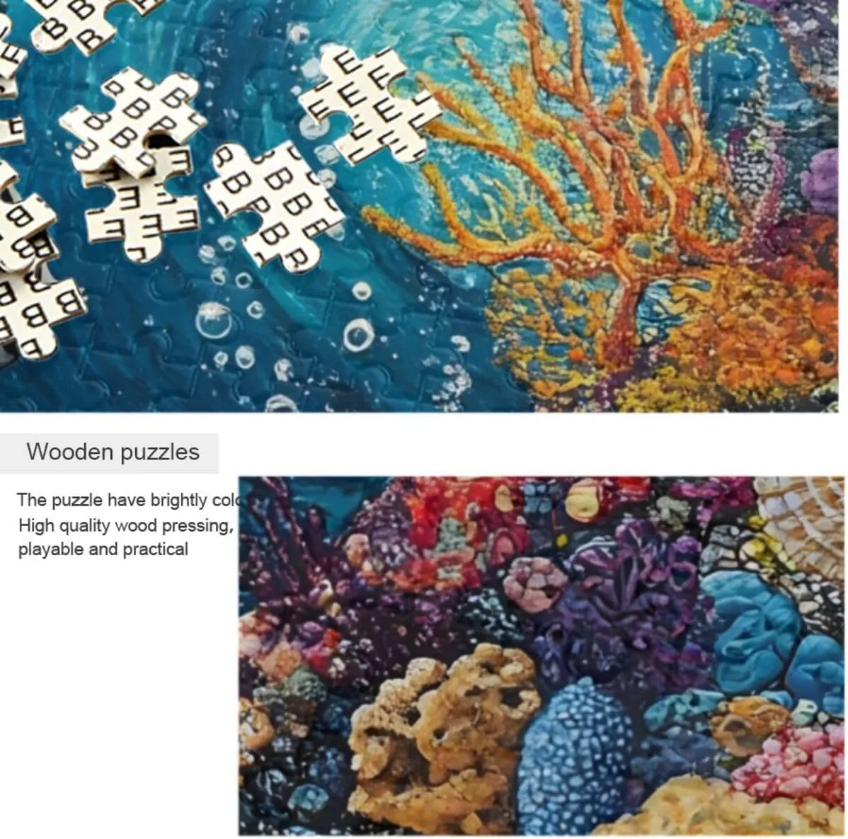 Puzzles for Adults 500 Piece Undersea Fish Jigsaw Puzzles for Kids Toy Game Gift 202b8696