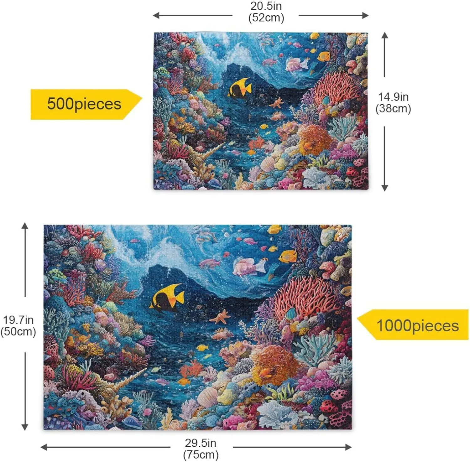 Puzzles for Adults 500 Piece Undersea Fish Jigsaw Puzzles for Kids Toy Game Gift 202b8699