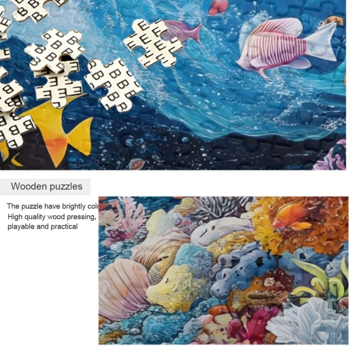 Puzzles for Adults 500 Piece Undersea Fish Jigsaw Puzzles for Kids Toy Game Gift 202b8699