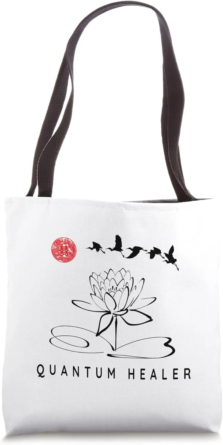 Quantum Healing Beginner / Classic Lotus Quantum Healer Idea Tote Bag