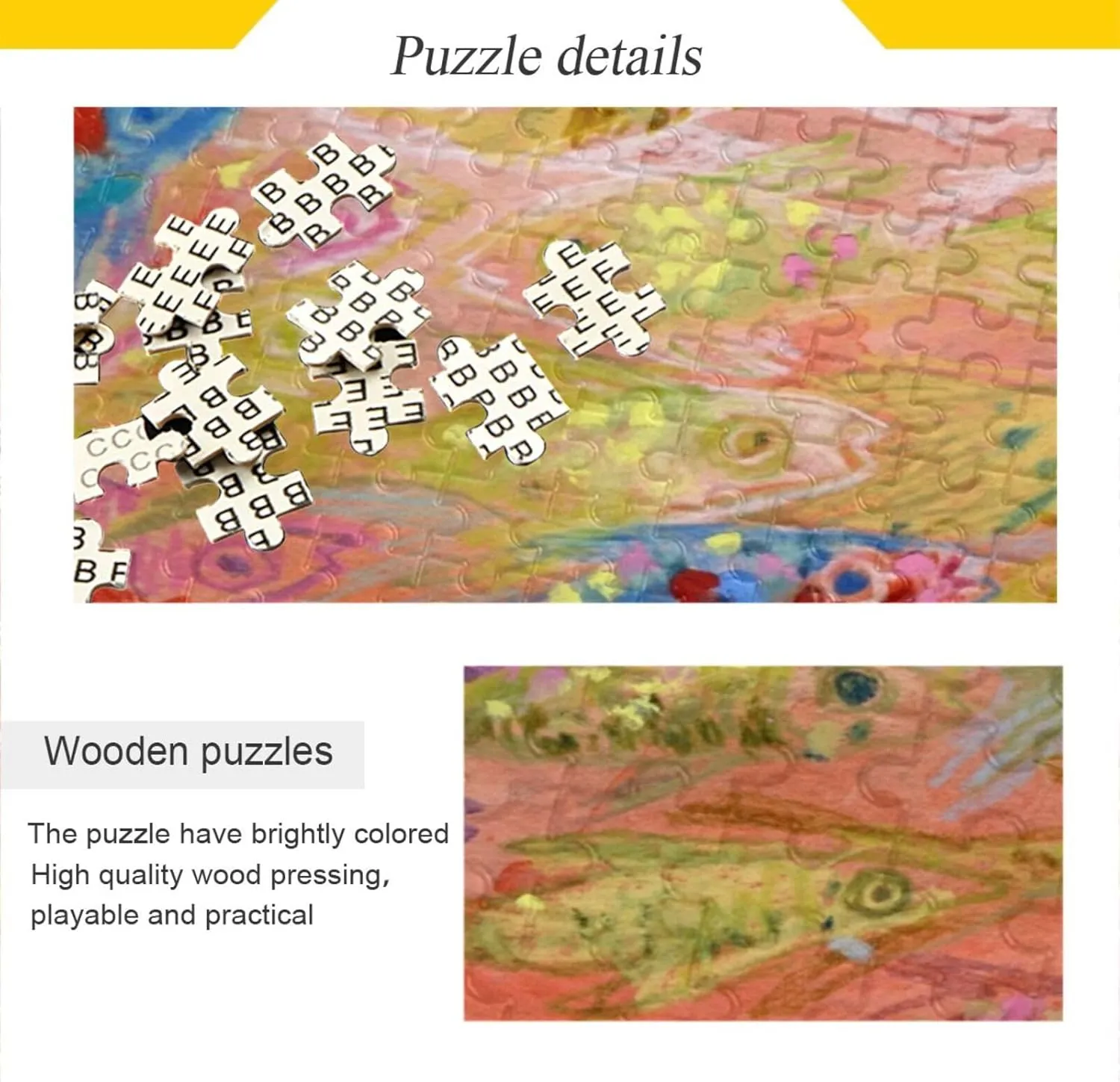 QUGRL Colorful Koi Fish Jigsaw Puzzle 1000 Pieces for Adults Teens Japanese Watercolor DIY Wall Art Intellectual Decompressing Educational Fun Game
