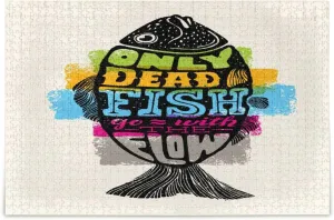 QUGRL Creative Fish Lettering Jigsaw Puzzle 1000 Pieces for Adults Teens Inspiring Motivation Quote DIY Wall Art Intellectual Decompressing Educational Fun Game