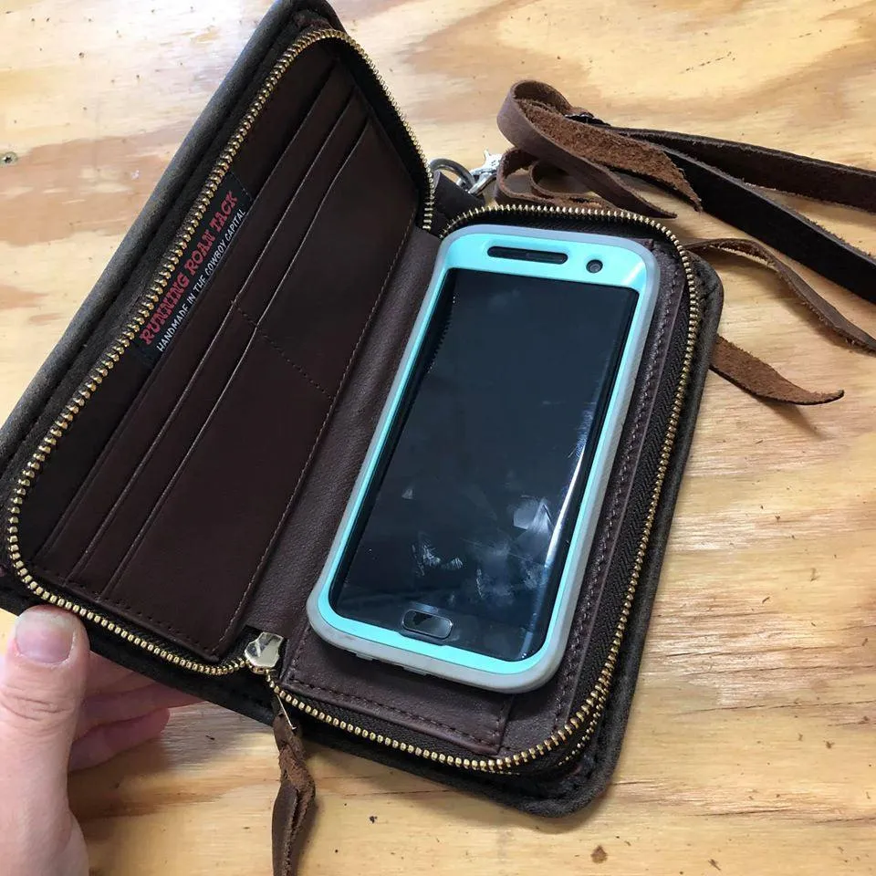 "The Pecos" Crossbody Double Zip Wallet Wristlet Organizer in Rio Rancho Wool