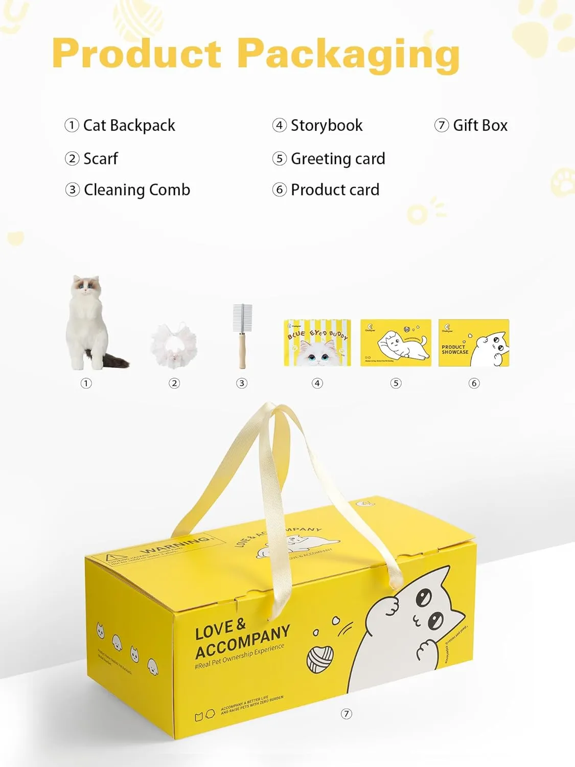 Ragdoll Cat Daypack for Women - Carry Over Shoulder, on One Shoulder or Crossbody with Adjustable Straps - Lace Bell Bow
