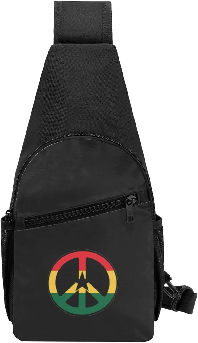 Rastafari Symbol Religion Lion Of Judah Unisex Chest Bag Lightweight Crossbody Shoulder Bag Travel Pocket