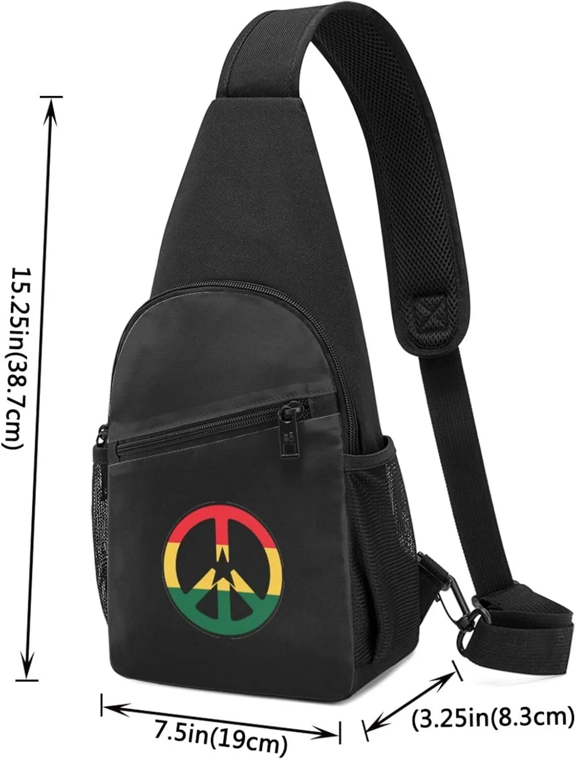 Rastafari Symbol Religion Lion Of Judah Unisex Chest Bag Lightweight Crossbody Shoulder Bag Travel Pocket