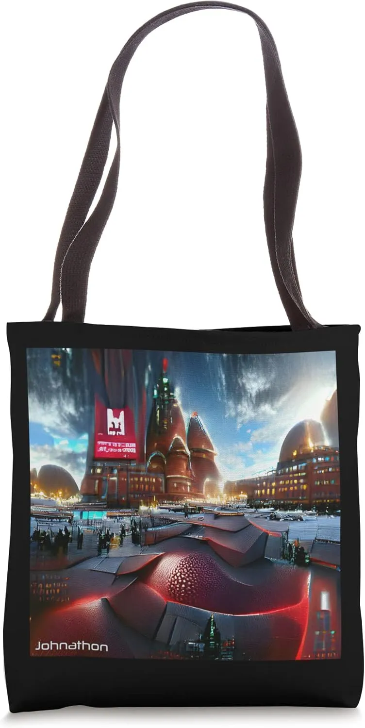 RED SQUARE 2972 ORIGINAL AI DIGITALLY GENERATED ARTWORK Tote Bag