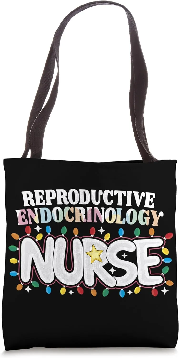 Reproductive Endocrinology Nurse Christmas Fertility RN Crew Tote Bag