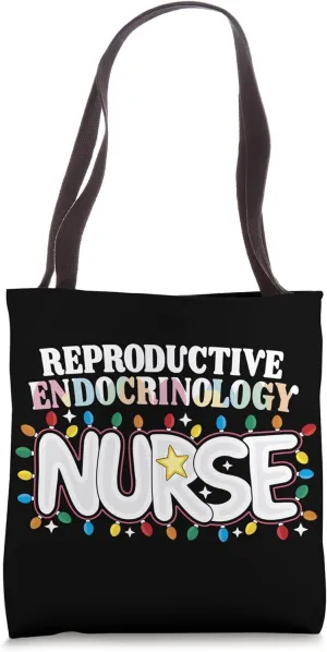 Reproductive Endocrinology Nurse Christmas Fertility RN Crew Tote Bag