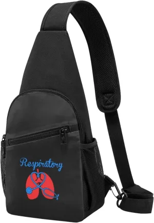 Respiratory Therapist Stethoscope Unisex Chest Bag Lightweight Crossbody Shoulder Bag Travel Pocket