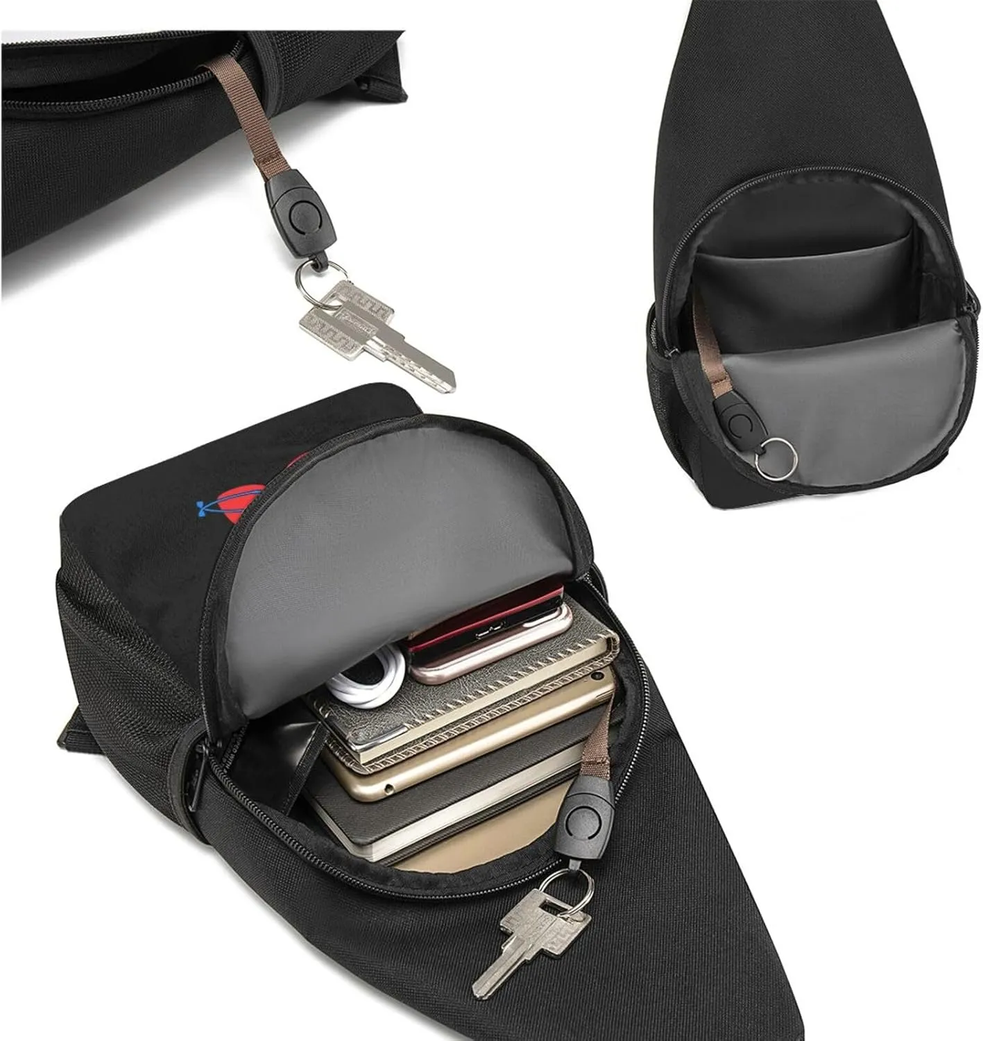 Respiratory Therapist Stethoscope Unisex Chest Bag Lightweight Crossbody Shoulder Bag Travel Pocket