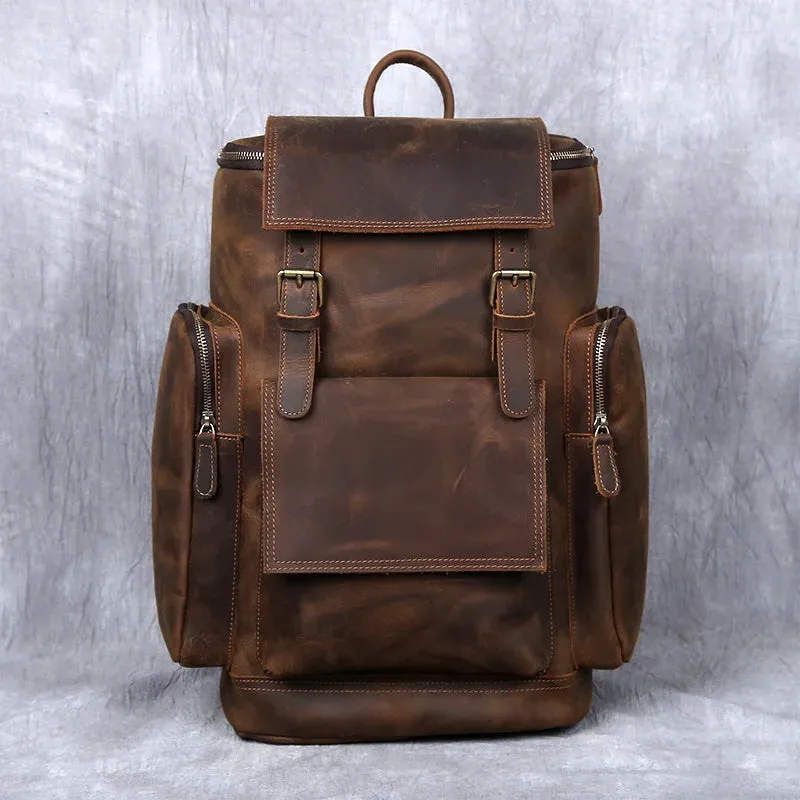 Retro Leather Backpack