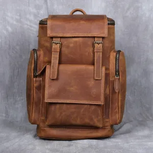 Retro Leather Backpack