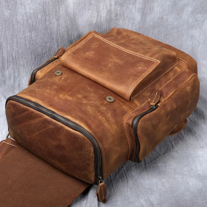 Retro Leather Backpack
