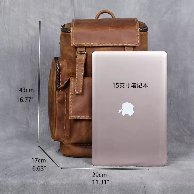 Retro Leather Backpack