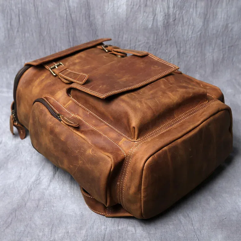 Retro Leather Backpack