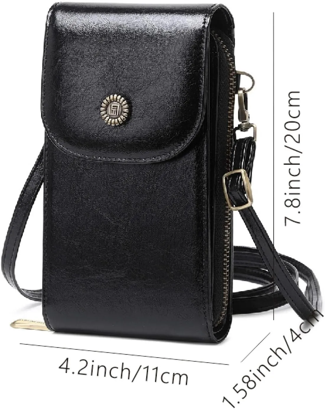 RFID anti magnetic women's phone bag PU leather phone bag versatile single shoulder crossbody bag