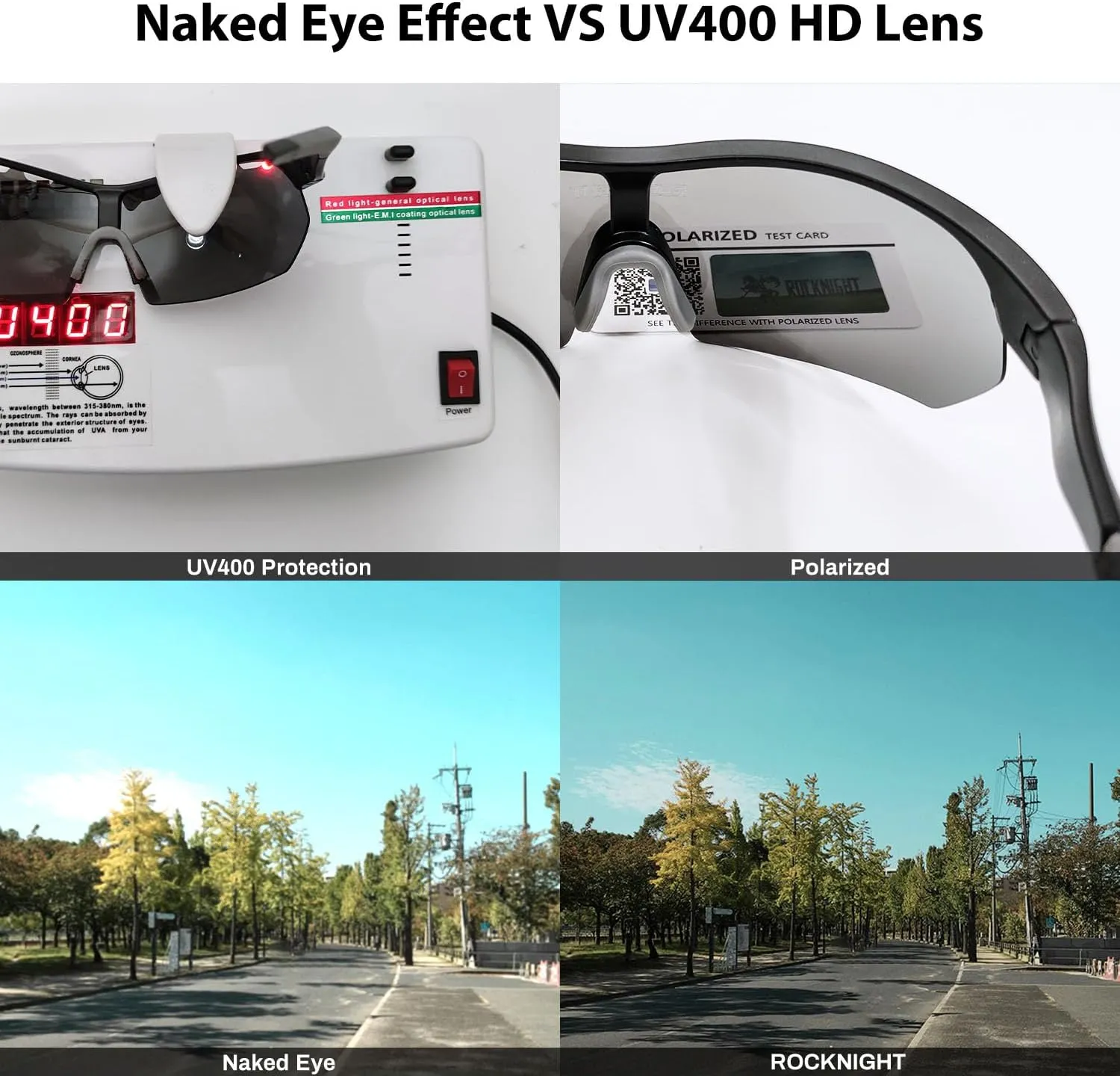 ROCKNIGHT HD Polarized Sports Sunglasses for Cycling, Biking, Baseball & Volleyball Etc- UV Protection, Lightweight & Durable